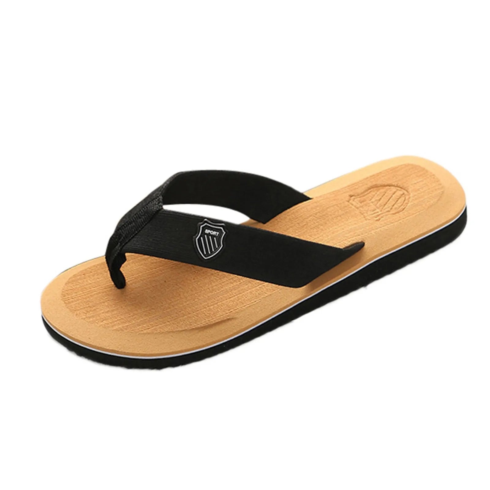 Men'S Flip Flops Simple Men'S Flip Flops Lightweight Casual Slippers Non-Slip Clip Foot Beach Vacation Seaside Play Comfortable