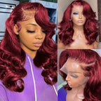 99j Burgundy Lace Front Wigs Human Hair Red Burgundy Wig 220% Density 13x6 Body Wave Lace Front Wigs Human Hair for Women