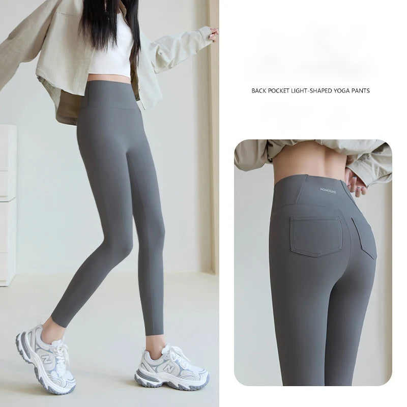 High Waist Pocket Leggings – Slim Fit Yoga Pants