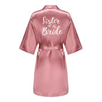 Wedding Bride Bridesmaid Robe Dressing Gown Sexy Women Bathrobe Nightgown Short Sleepwear Casual Flower Kimono Geisha M L XL