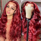 250 Density 99J Burgundy 13x6 Lace Frontal Human Hair Wigs Brazilian Colored 30 42 Inch Body Wave Lace Front Wigs Human Hair