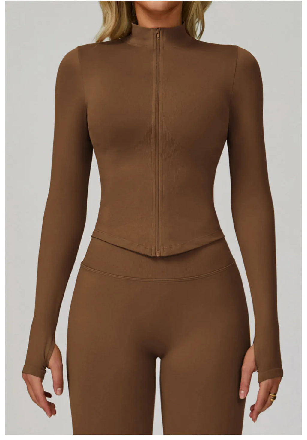 New Women Seamless Zipper Jacket Yoga Long Sleeved Gym Top Yoga Push Up Jacket Fitness Running Workout Sport Coat Women's Shirts