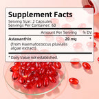 Kexinsh Astaxanthin Capsules 20mg Promotes Cardiovascular Health and Accelerates Metabolism supporting Eye, Joint & Skin Health
