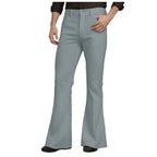 Vintage Flared Pants For Men Harajuku High Waist Skinny Pants Male Retro Slim Fit Bell Bottom Trousers Street Wear Pantalones