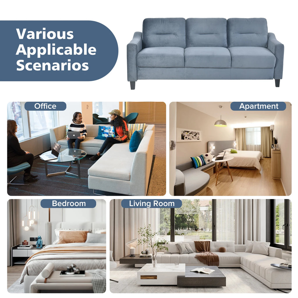 Comfortable Sectional Sofas for Living Room, Small Spaces - Chenille Fabric, Sturdy Frame, Modern Design