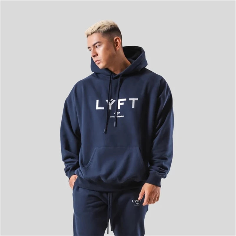 LYFT Classical LOGO Men Hoodies Winter Fleece Warm Mens Sweatshirt Fashion Streetwear Casual Men's Loose Pullovers Brand Hoody Main image