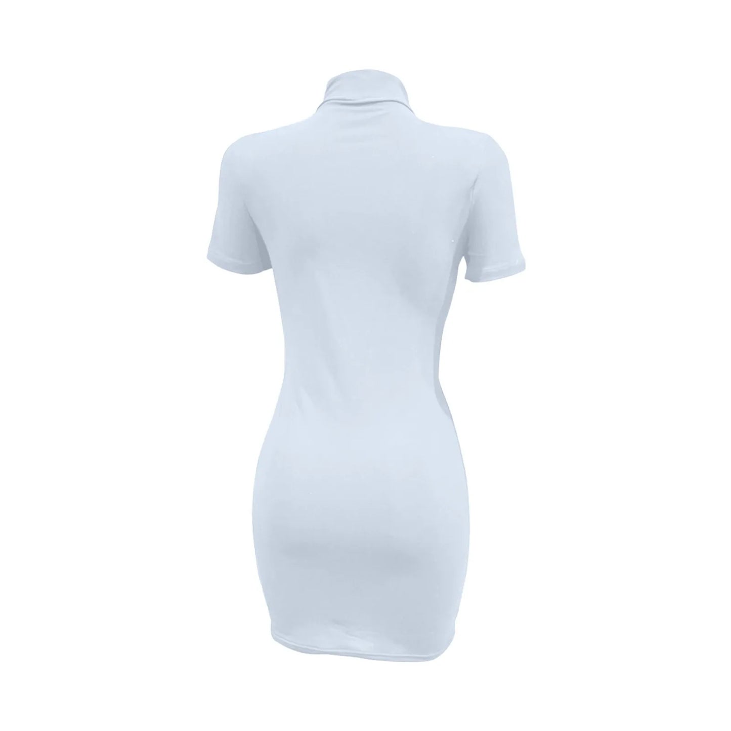 Bodycon Dresses For Women 2024 High Neck Thigh Length Short Sleeve Fitted Women'S Valentines Going Out Club Date Night Outfit