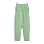 HXAO Fashion Office Wear High waist Pants for Women Formal Pants Office outfits Pencil Trousers Black Pink White Ladies Pants