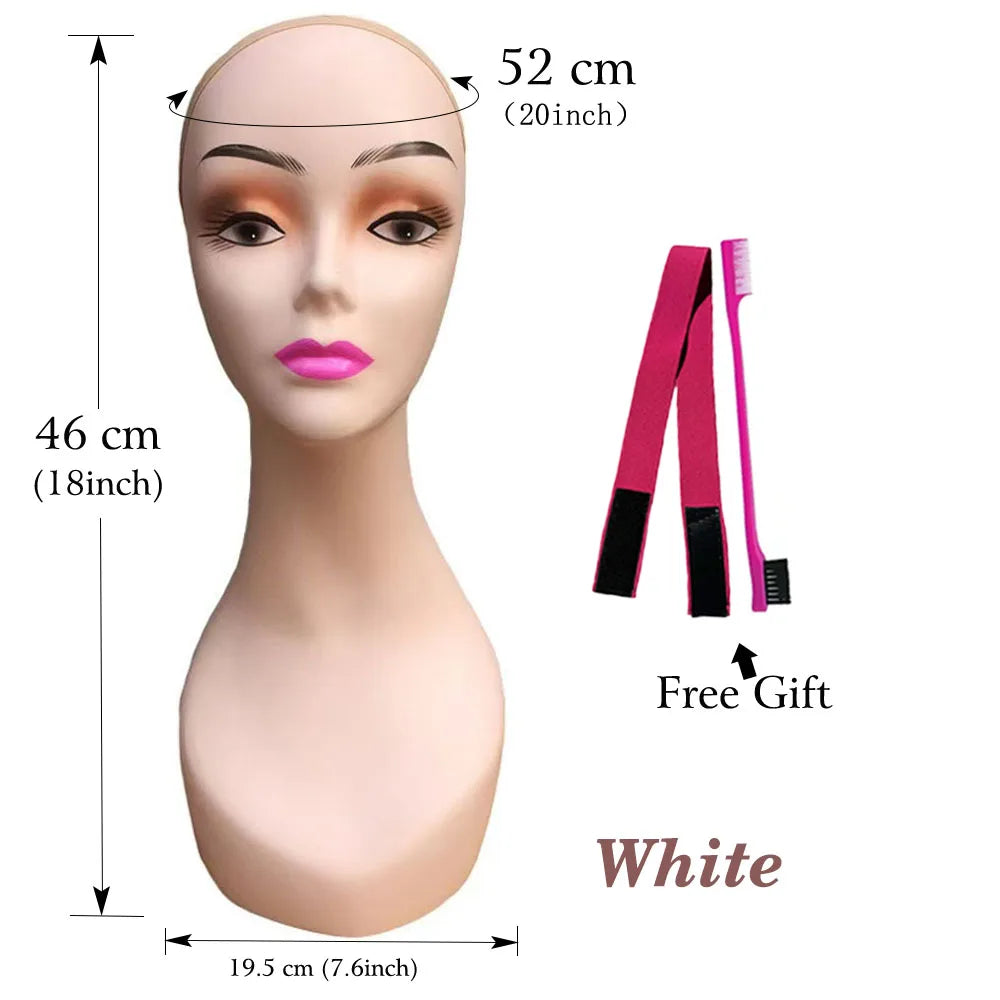 Plastic Mannequin Model Head for Display Wigs  Plastic Mannequin Head For Wig Stand For Wigs Display Making Wigs Manikin Head