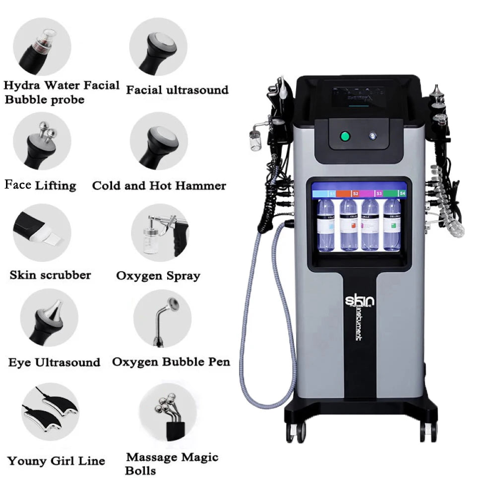 10 in 1 Hydro Dermabrasion Machine Face Lifting Facial Deep Cleaning Aqua Peeling Skin Rejuvenation Skin Care SPA Device Main image
