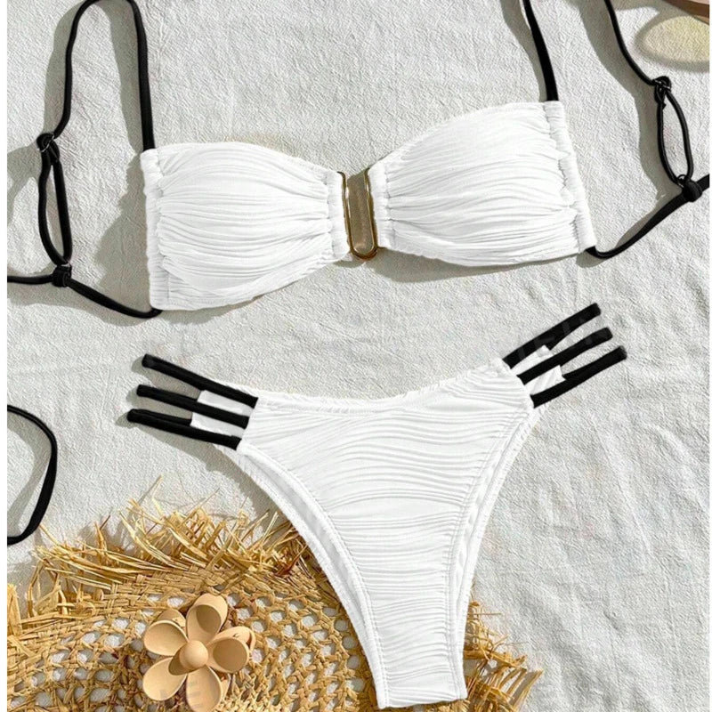 Sexy Bikinis 2025 Women's Swimwear Female Swimsuit For Swimming Wear Bathing Suits Brazilian Bikini Set Beachwear Pool Bather