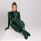 Sexy Women Bodysuit One-piece Swimsuit Silky Tights Shiny Pantyhose Wetsuit Yoga Zentai Plus Size cycling Overalls Jumpsuits