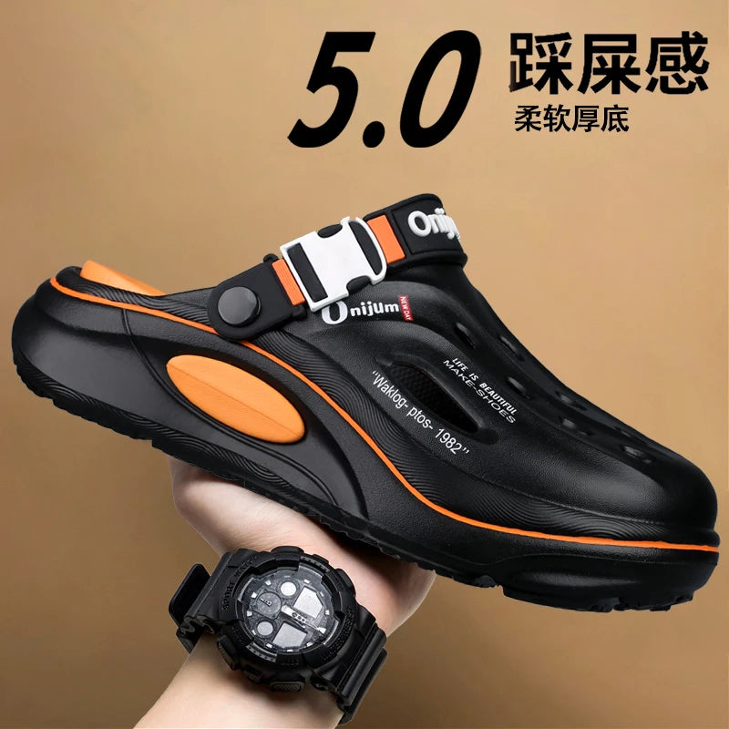 New Classic Summer Clogs Men Slipper Breathable Garden Shoes EVA Outdoor Comforty Beach Slides Home Sandals Antiskid Slippers Main image