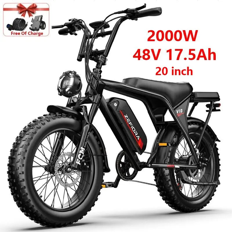 20 Inch Wild Beast Ebike,Certified UL2849 45° Climbing Adjustable Front Brake Seat Factory Original Free Local Shipping