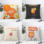 Home Decor Aperol Spritz Themed Decorative Pillow Covers Pattern Cushion Cover Suitable For Sofa Bedroom Car Pillow Cover