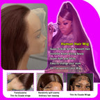 HD Chocolate Brown 13x4 Straight Lace Front Wig Brazilian 13x6 Full Lace Frontal Wigs For Women Remy Human Hair Wig Pre Plucked