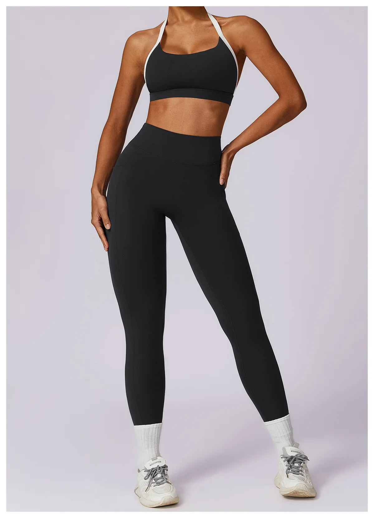 2-Piece Activewear Set – Long Sleeve Crop Top & Leggings Secondary image