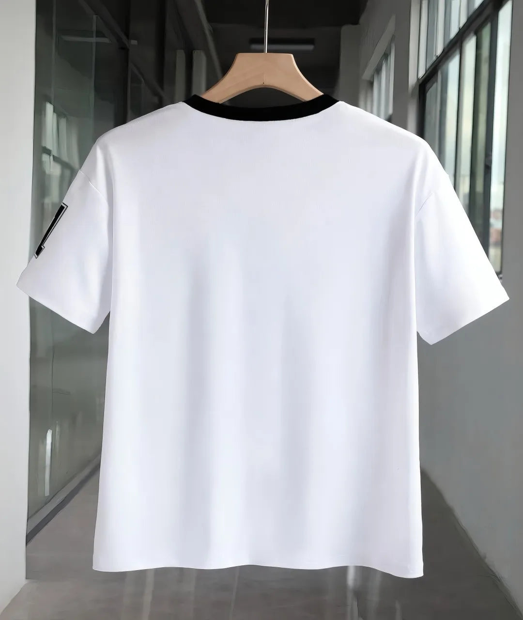 The 2025 summer new V-neck T-shirt with 91 print digital jersey is breathable lightweight and casual for sports