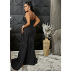 Sexy One Shoulder Elegant Evening Dresses for Women Party Night Mermaid Dress Backless Side Split Bodycon Long Dress Vestidos