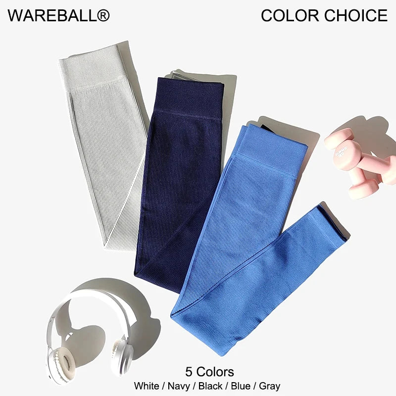 New Ribbed Seamless Yoga Pants High Waist Gym Leggings Sport Women Fitness Female Legging Tummy Control Running Tights Main image