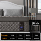 10"12"14"Twin Full Queen King Size Mattress in a Box Hybrid Spring Memory Foam,Euro Top Mattresses Medium Firm for Motion Isolat