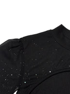 Sexy Women's Stand Collar Cape Mini Dress Sequins Sparkling Club Party Night Out Fitted Bodycon Elegant Autumn Winter 2026