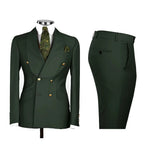 Men's Double Breasted Tuxedo Suit Shawl Lapel Slim Fit 2 Piece Blazer & Pants Formal Business Luxury Suits Casual Wedding Groom