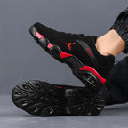 Men's Road Running Shoes, Lace-Up Closure, Suitable for All Seasons, Low-Top Trendy Versatile Hiking Shoes, Tennis Casual Walking Fitness Hiking Shoes - the Perfect Sports Shoe for Outdoor Adventures, Ideal for Sports Enthusi