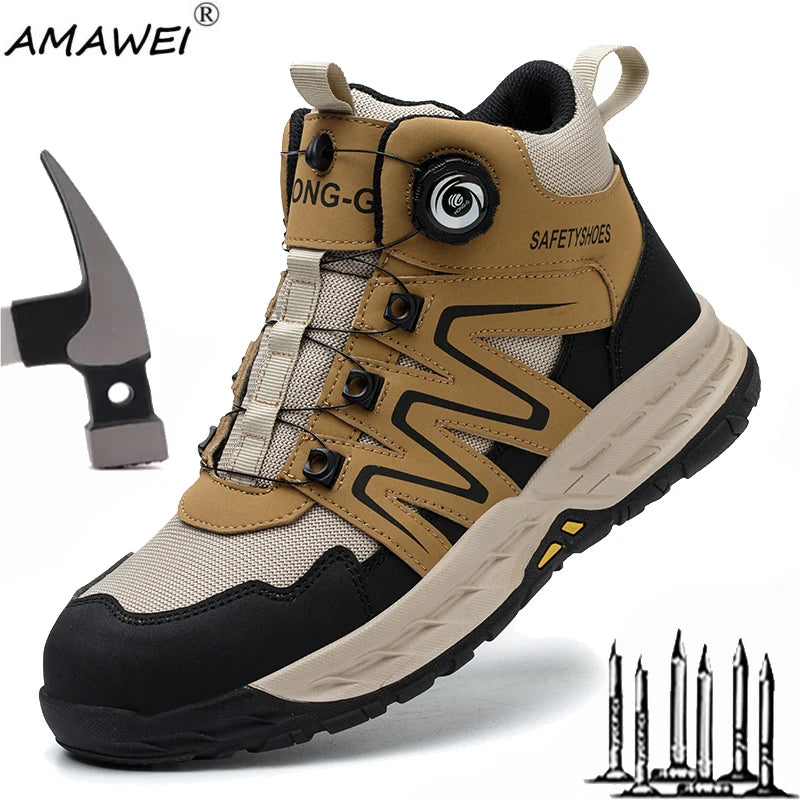New Safety Boots Men Work Indestructible Shoes Sneakers Steel Toe Protective Boots Anti-smash Anti-puncture Work Tactical Boots Secondary image