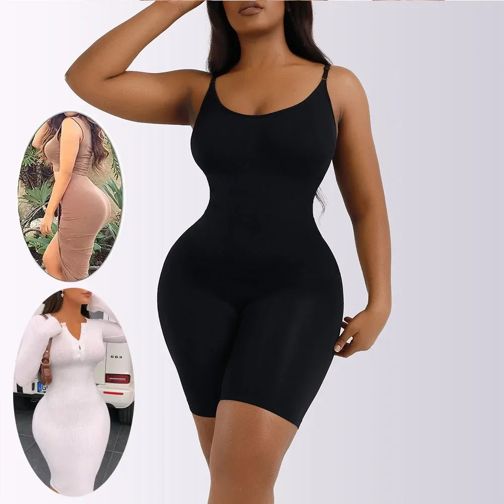 Women Full Body Shapewear Bodysuit for Belly Control Seamless Firm Waist Trainer Body Shaper Bodysuit Secondary image