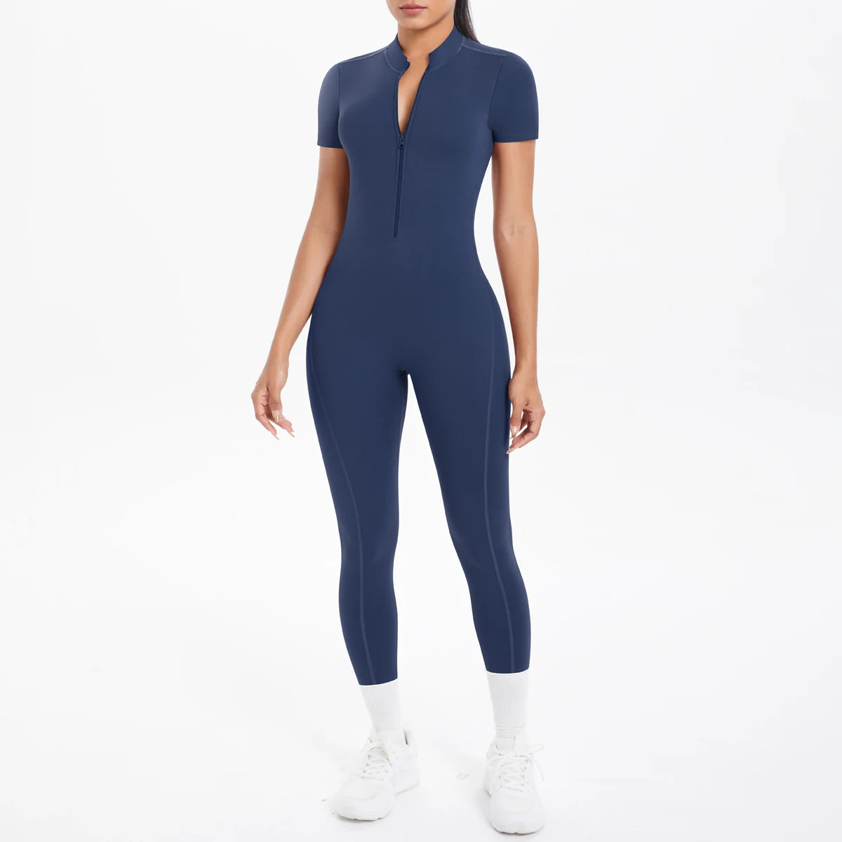 Sexy Backless Bodycon Scrunch Jumpsuit Raises Butt Women Dance Fitness Overalls Push Up  With Chest Cushion Yoga Sport Jump Suit Secondary image