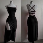 2026 explosive new dress summer high sensibility halter strap Spice Girl bag hip dress