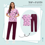 Scrubs Uniforms Sets High-quality Medical Scrub Multicolor Animal Printed Women Scrub Tops Medical Scrubs Uniform Nurse Lab Wear