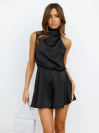 Fashion Ruffled Women Playsuits Sexy Backless High Waist Female Jumpsuit Romper Butterfly Sleeve Short Casual Summer Ropa Mujer