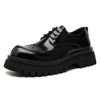 Brand Man Shoes Formal Green Glossy Leather Shoes for Men Lace Up Oxfords for Male Wedding Party Office Business Casual Shoe Men