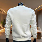 2026 Casual Fashion Men's O-Neck Hoodies High Grade Spring Autumn Warm Soft Long Sleeved T-shirts Male Home Outdoor Pullover