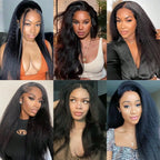 Kinky Straight 13x4 Lace Front Human Hair Wigs For Women Brazilian Bone Colored Straight 5x5 Transparent Lace Frontal CurlyWig