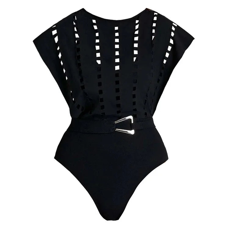 2026 Swimwear Women’s V-Neck One-Piece Swimwear with Skirt Set – Sexy Beachwear Holiday Bathing Suit for Vacation Outfit Dress
