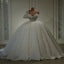 Customized One Shoulder Heavy Pearls Beads Ballgown Wedding Dresses Robe De Mariée Princess Fluffy Sparkle Sequins Bridal Gown