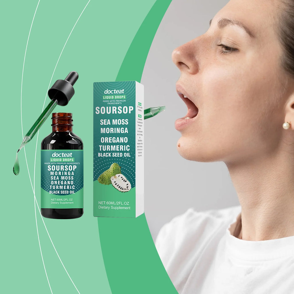 DOCTEAT Soursop Liquid Extract- Supporting Energy Balance And Boosting Vitality With A Blend Of Multiple Ingredients.