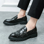 Man Shoes Genuine Leather Men Casual Shoes Business Formal British Style Luxury Male Loafers For Men Green Plus Size 38 44 45 46