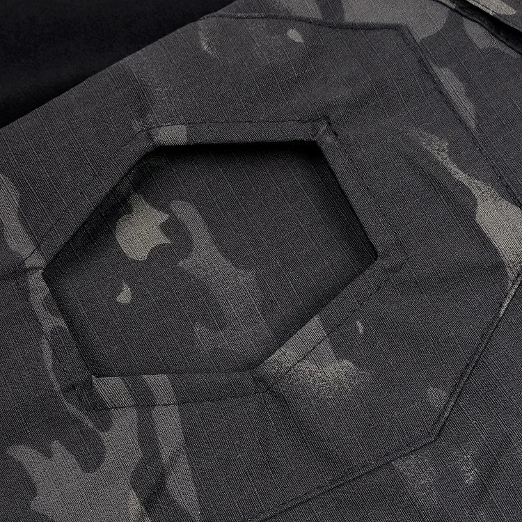 Softair Outdoor Long Sleeve Tactical Shirts Combat Shirt 1/4 Zipper Ripstop Wear-resisting Camo Airsoft T Shirts Men Clothing