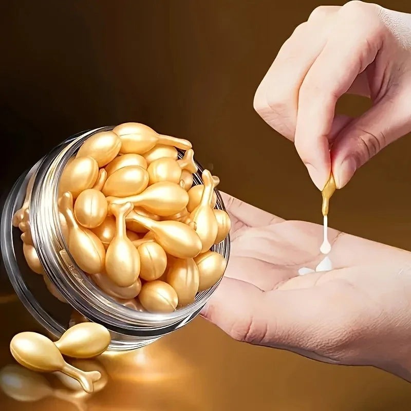 50 Capsules Fullerene Essence Capsule Collagen Capsule Facial Care Essence Anti-Wrinkle, Acne, Firming, Whitening, Hyaluronic Acid Essence Skin Care New Style Secondary image