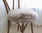 35/40/45CM 100% Pure Sheepskin Wool Hairy Floor Carpet Rugs Round Chair Cushion Seat Pad Covering Soft