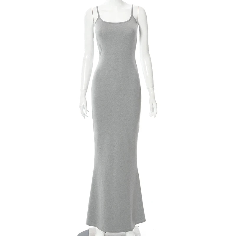 Satin Slip Sleeveless Backless Maxi Dress Women 2026 Y2k Summer Bodycon Elegant Sexy Outfits Ladies Birthday Party Club Sundress