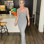 Satin Slip Sleeveless Backless Maxi Dress Women 2026 Y2k Summer Bodycon Elegant Sexy Outfits Ladies Birthday Party Club Sundress