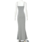 Satin Slip Sleeveless Backless Maxi Dress Women 2026 Y2k Summer Bodycon Elegant Sexy Outfits Ladies Birthday Party Club Sundress