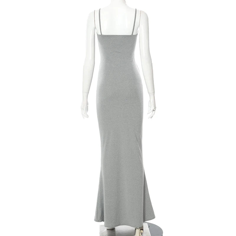 Satin Slip Sleeveless Backless Maxi Dress Women 2026 Y2k Summer Bodycon Elegant Sexy Outfits Ladies Birthday Party Club Sundress