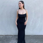 Satin Slip Sleeveless Backless Maxi Dress Women 2026 Y2k Summer Bodycon Elegant Sexy Outfits Ladies Birthday Party Club Sundress