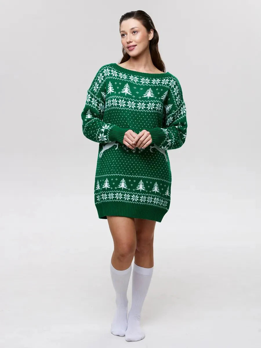 Anita Knit Dress - Christmas Knit Long Sleeve Dress for Stylish Holiday Cheer Secondary image